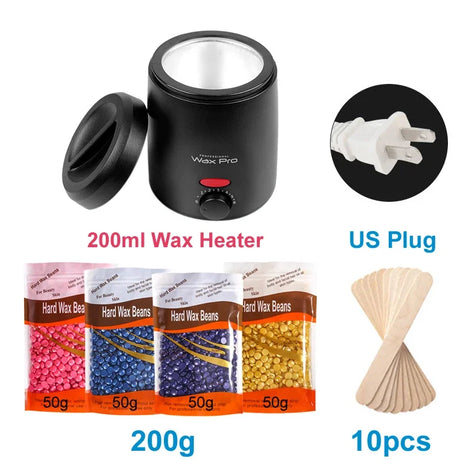 Wax Heater Machine for Hair Removal Paraffin Warmer Depilation Kit Waxing Melting Depilatory Dipping Pot