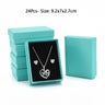 pandahall Cardboard Jewelry box Set Gift Boxes for Earrings Ring Necklace Packing jewelry organizer Display Boxes 9x7x3cm 12pcs