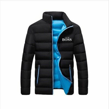 Thick Men New Warm Parka Jackets Winter Casual Men's Outwear Coats Solid Stand Collar Male Windbreak Cotton Padded Down Jacket