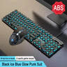 Three-piece Set Punk Gaming Keyboard and Mouse Earphone Set Luminous Keyboards 1600 DPI Mice Headset Combos Computer Accessories