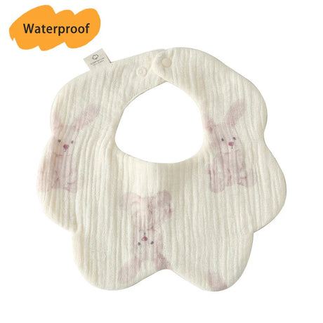 New Thickened 7 Layers Cotton Waterproof Baby Bibs Cute Print Saliva Towel Newborn Burp Cloths for Boys Girls Feeding Drool Bib