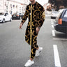 Fashion Men T-shirt Tracksuit Sets Casual 3D Print Outfit Jogging Sportwear Long Sleeve Shirt Trousers Suit Oversize Clothes