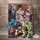 JoJo's Bizarre Adventure Poster Picture Japanese Anime Characters Canvas Painting Wall Art Living Room Boy Bedroom Decoration