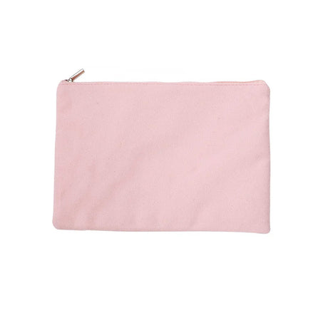 Pink Canvas Pouch Makeup Bag Bulk Cosmetic Bags with Multi-Color Zipper Canvas  Pencil Case Pouch DIY Craft  Makeup Travel Bag