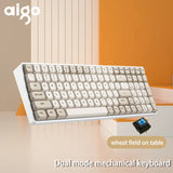 Aigo A100 Gaming Mechanical Keyboard 2.4G Wireless USB Type-c Wired Blue Switch 100 Key Hot Swap Rechargeable Gamer Keyboard