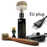 Shoe Brushes Professional Adjustable Speed Electric Shoe Polisher Kit Clean Dust Leather Care Shine Set Polishing Boot Shoe