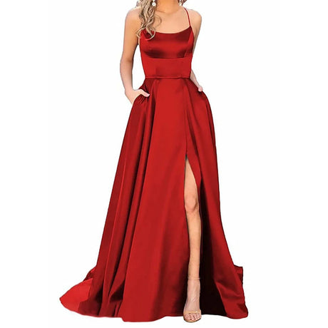 Women Dress Elegant Vintage Ladies Backless Long Dresses Wine Party Prom Wedding Floor Length Evening Dress For Women