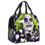 Beetlejuice Sandworm Insulated Lunch Bag for Women Portable Tim Burton Horror Movie Cooler Thermal Lunch Box Work Picnic Bags