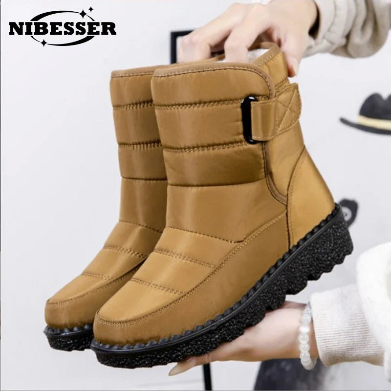 New Women Boots Winter Snow Boots Platform Shoes For Women Ankle Boots Waterproof Botas Mujer Keep Warm Botines Cotton Shoes