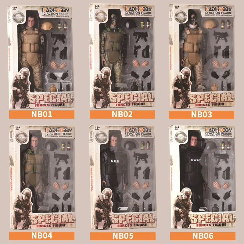 Collection NB01A NB02A NB03A NB04 NB05 NB07 NB08 1/6 Military Army Combat Swat Police Soldier ACU Forces Action Figure Model