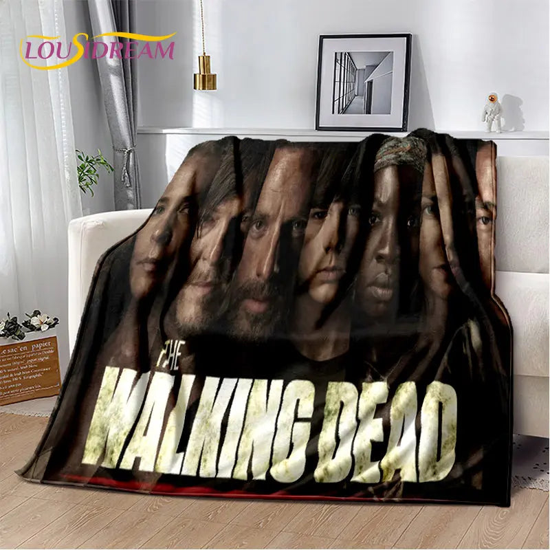 The Walking Dead Horror Soft Plush Blanket,Flannel Blanket Throw Blanket for Living Room Bedroom Bed Sofa Picnic Cover Bettdecke