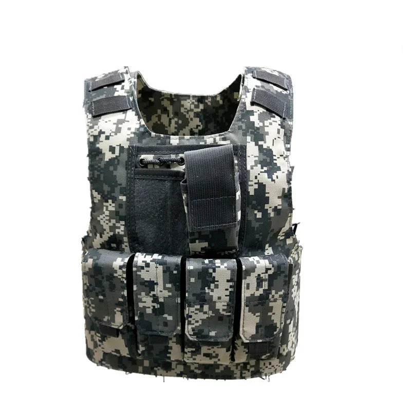 Kids Camouflage Tactical Bulletproof Vests Military Uniforms Combat Armor Army Soldier Equipment Special Forces Cosplay Costumes