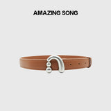 Amazing Song Metal Nail Buckle Belt Shirt Belt Women’s Belt Jean Waist Dress Belt Studs Belt Accessories