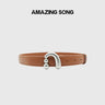 Amazing Song Metal Nail Buckle Belt Shirt Belt Women’s Belt Jean Waist Dress Belt Studs Belt Accessories