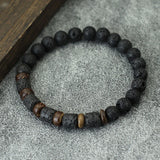 2024 New Natural Volcanic Rock Bracelet For Men Meditation Coconut Bead Braslet Leisure Accessories Gifts For Boyfriend Pulseria