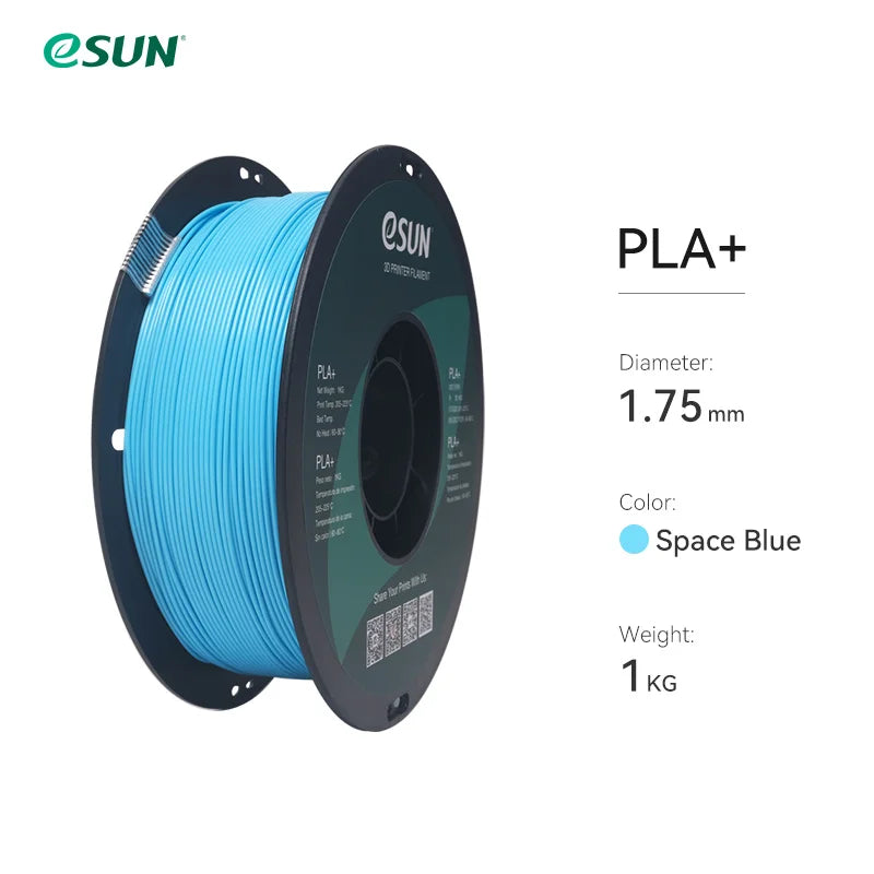 eSUN PLA+ Filament For 3D Printer 10Pcs 1.75mm PLA Plus 3D Printer Filament Accuracy +/- 0.03mm 10KG  PLA+ 3D Printing Material