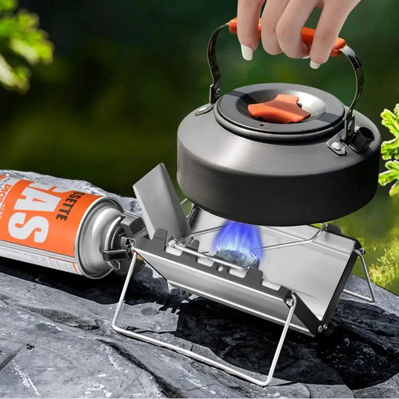 Mini Folding Gas Stove Portable Pocket Cassette Stove Outdoor Camping Barbecue Grill Picnic BBQ Cookware Kitchen Supplies