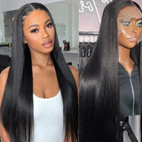 13x6 HD Lace Frontal Wig 34 Inch Straight Lace Front Wig Transparent Lace Front Human Hair Wigs Brazlian 13x4 Bone Straight Wig