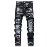 Mens Ripped Skinny Stretch Jeans wholesale Hombre Hip Hop Mens Amirys Jeans Designer Clothes