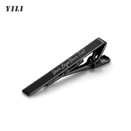 Personalized Engraved Tie Clip/Cufflinks for Men Customized DIY Logo Tie Clips Custom Engraving Names Stainless Steel Jewelry