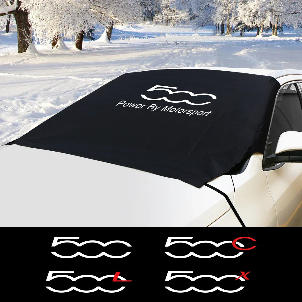 Car Windshield Protector Snow Ice Dust Block Sun Shade For Fiat 500 500C 2012 500X 500L Abarth Waterproof Cover Auto Accessories