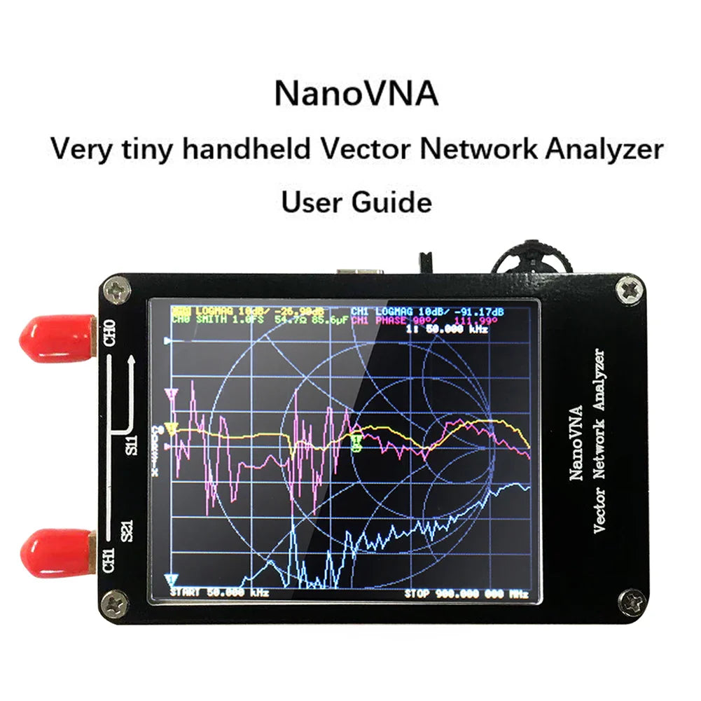 Nano-VNA Vector Network Analyzer 50KHz-900MHz Standing Waves Shortwave MF HF VHF UHF Antenna Analyzer Digital Nano VNA Tester