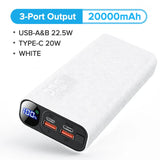 QOOVI Power Bank 20000mAh Portable PD 20W Fast Charging Poverbank Mobile Phone External Battery Powerbank For iPhone 13 Xiaomi