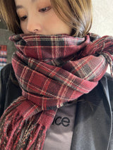 New 2023 Imitation Cashmere Women Scarf Winter Preppy Style Vintage Plaid Scarve Pashmina Mujer Foulard Blanket Wrap Shawl Pareo