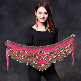 Oriental/Indian Belly Dance Coin Belt BellyDance Hip Scarf Golden Coins Belly Dance Costume Accessories Dancing Coin Belt