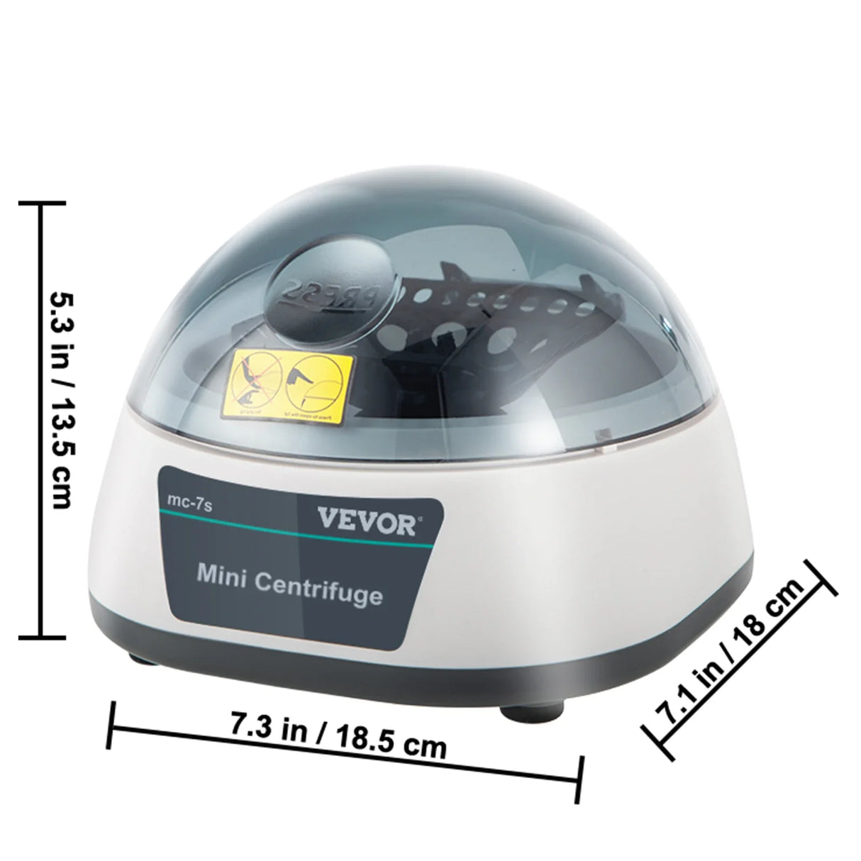 VEVOR Electric Centrifuge Machine Mini Bench-top Lab 500-5000/7000RPM Speed w/ 2 in 1 Rotor Blood Laboratory Centrifuge/Medical