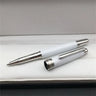 Luxury Msk-163 White Metal Ballpoint Pen Rollerball Pen Unique Reliefs Office School Writing Fountain Pens With MB Serial Number