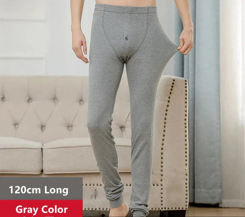 Extra Long Johns 120CM Plus Size 4XL 5XL 6XL 130KG Men's Winter Thermal Underwear Autumn Legging Homme Elastic Male Render Pants