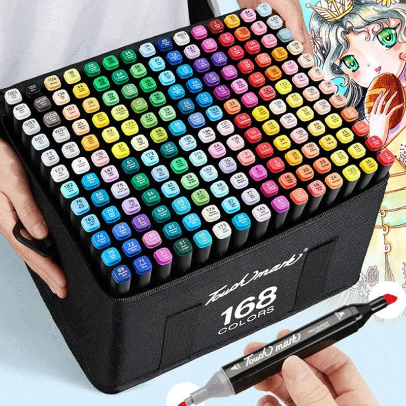 24-120 Colored Marker Pens Set Manga Brush Pen Drawing sketch Art supplies Stationery Lettering Markers School supplies