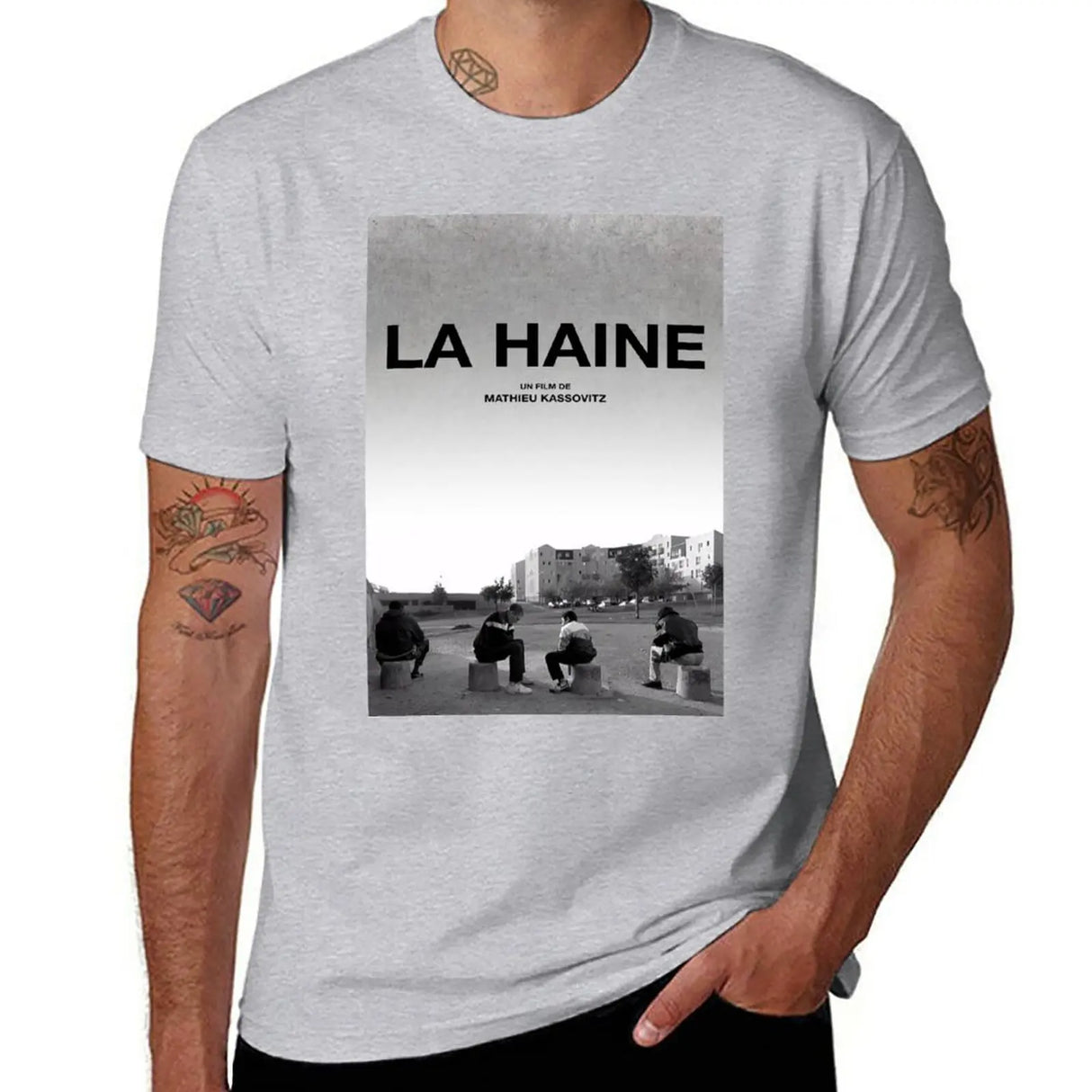 New La Haine Poster Film Movie T-Shirt quick drying shirt anime cute tops summer tops mens plain t shirts