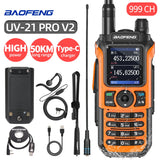 Baofeng UV-21 PRO V2 Walkie Talkie Wireless Copy Frequency Professional  Long Range 16 km High Power Two Way Ham Radio