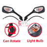 CVK RearView Mirror LED Light For Suzuki GSXR600 GSXR750 GSXR1000 K5 K6 K7 K8 2005 2006 2007 2008 2009 2010 Rear View Mirrors