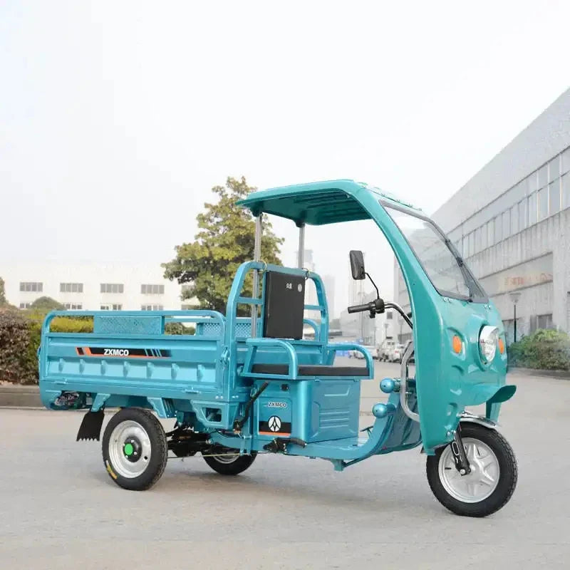 Semi-closed Electric Tricycle Hauling Semi-top Load King Simple 60V Cargo Motorcycle Power 200 Motorcycle With Cabin 2 Wheels