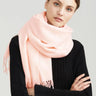 Cashmere Scarf Women Winter Shawls and Wraps for Ladies Stole Fame Solid Warps Winter Cashmere Wool Scarves Luxury Pashmina