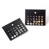 Faux Pearl Stud Earrings Set 15 Pairs Women's Earrings Korean Fashion Simple Tassel Earrings for Girls Women Ear Ring