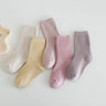 5Pairs/lot Solid Kids Socks  Casual Baby Girls Boys Cotton Stripe Autumn Toddler Knitted Children Socks For 1-8Years