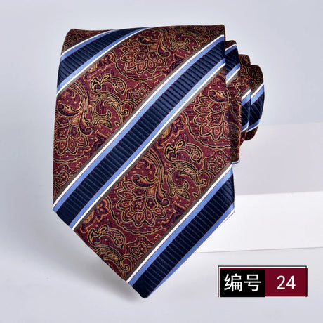 ties for men 2024 Luxury Wine Red Groom Wedding Accessories Dot Stripe gravata 8cm Necktie Kravaty Corbatas De Hombres