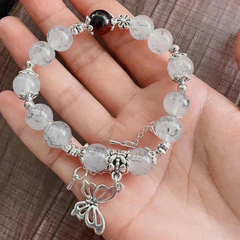 Anime Tian Guan Ci Fu Bracelet Xie Lian Heaven Official’s Blessing Beads Chain Butterfly Pendant Bracelet Cosplay Jewelry Gift