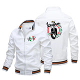 2024 new Men's Jacket VESPA Logo Print Motorcycle Racing Jacket Windbreaker Casual Biker Jacket Men's Clothing Zip Jacket Top