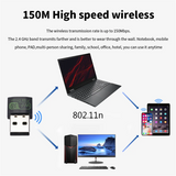 150Mbps USB Wifi Adapter 2.4G Dual Band 802.11AC Wireless Network Card Wi fi Antenna Wifi Receiver For Laptop Desktop PC Win 7 8