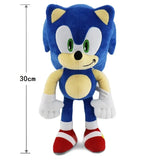 30CM High quality Sonic Plush Toy The Hedgehog Sonic Knuckles Tails Cute Cartoon Soft Stuffed Doll Birthday Gift for Children