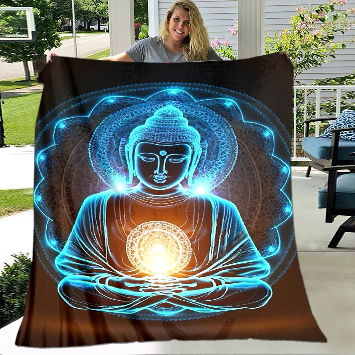 Buddha Sakyamuni Buddhism Faith Religion Soft Plush Blanket,Flannel Blanket Throw Blanket for Living Room Bedroom Bed Sofa Pray