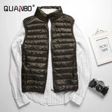 Men's Sleeveless Puffer Jacket 2023 New Autumn Spring Lightweight Water-Resistant Packable Men Down Vest Coat Plus Size 5xl 6xl