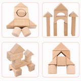 22pcs Building Blocks Beech Wooden Log Stacking Blocks with Box Montessori Toys for Kids Learning Education Baby Toys