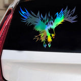 Reflective Laser PVC Eagle Graphics Sticker for Car Door Hood Body Side Decals Vinyl Auto Exterior Styling Film Foil Sheets