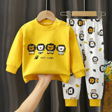 Child Underwear Set Cotton New Cartoon Pattern Autumn Clothes Autumn Pants Cotton Boys Loungewear Baby Warm Girls Kids Clothes